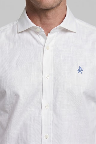Chemise regular en lin - Blanc