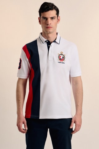 Polo - Blanc, bleu et rouge
