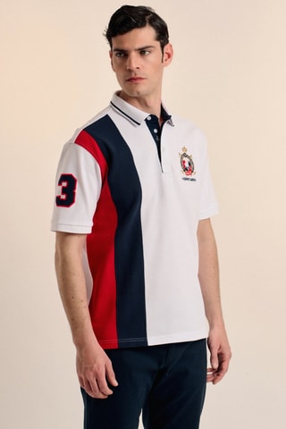 Polo - Blanc, bleu et rouge