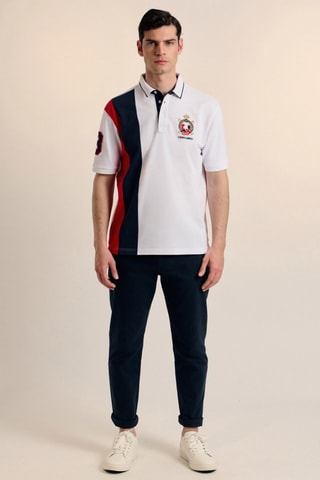 Polo - Blanc, bleu et rouge