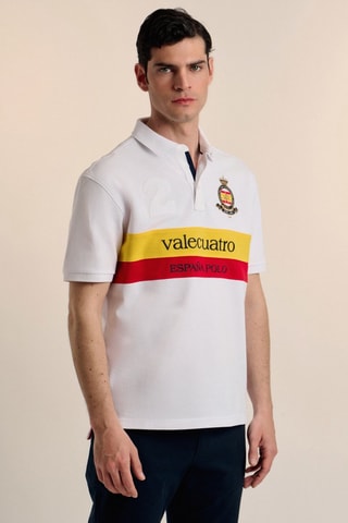 Polo - Blanc, rouge et jaune