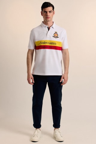 Polo - Blanc, rouge et jaune