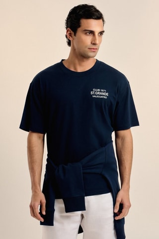 T-shirt oversize - Bleu
