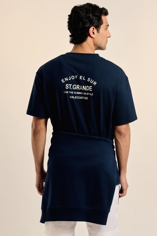 T-shirt oversize - Bleu