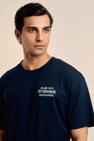 T-shirt oversize - Bleu
