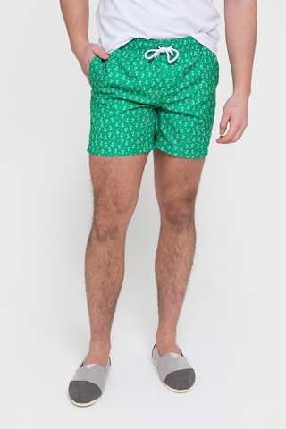 Short de bain - Blanc et vert