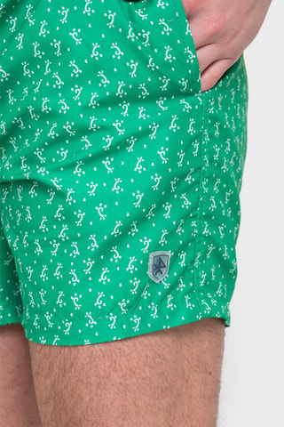 Short de bain - Blanc et vert
