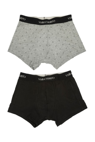2 boxers - Blanc, gris et noir