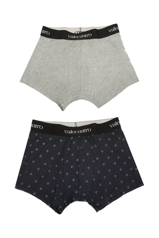 2 boxers - Bleu et gris