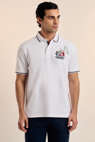 Polo - Bleu, rouge et blanc