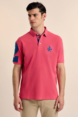 Polo - Orange et bleu