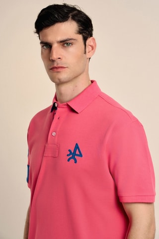 Polo - Orange et bleu