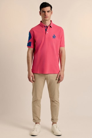 Polo - Orange et bleu