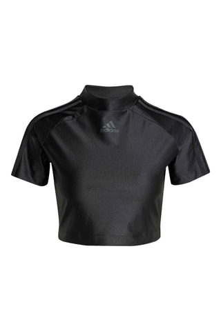 T-shirt cropped Adicolor - Noir