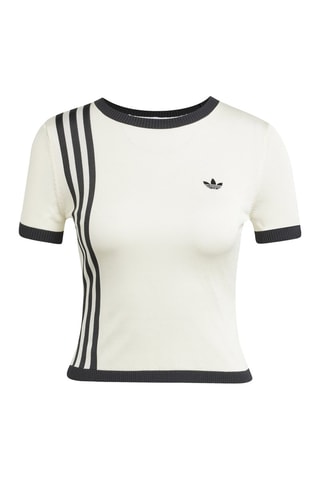 T-shirt slim 3 Bandes - Blanc