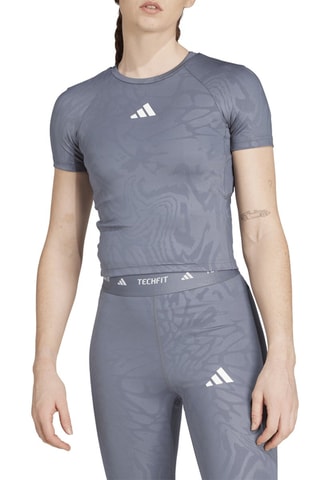 T-shirt tight da training - Grigio