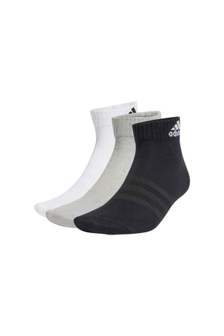 3 paires de socquettes d’entrainement - Gris clair chiné et blanc