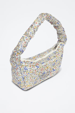 Sac porté épaule Liberty - Blanc et jaune