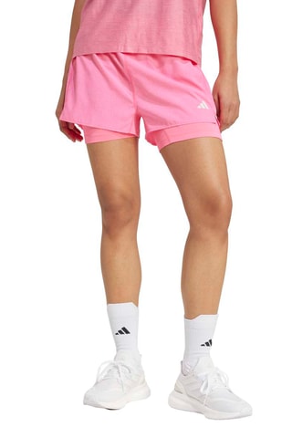Short de running 2-en-1 taille haute Own the Run - Rose
