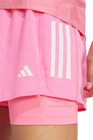 Short de running 2-en-1 taille haute Own the Run - Rose