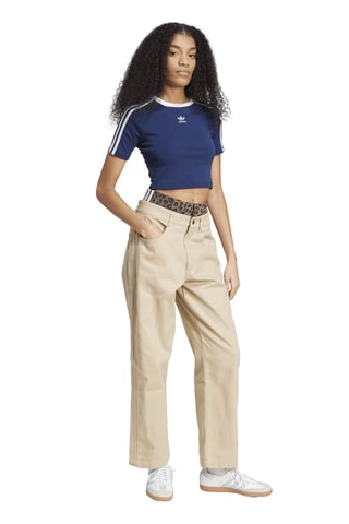 T-shirt cropped slim 3-Stripes Baby - Bleu cobalt