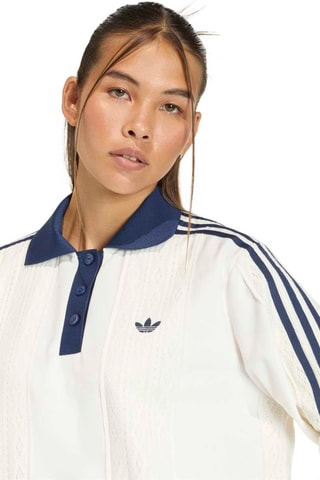 Polo oversize - Blanc et bleu marine