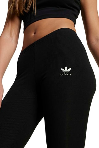 Leggings a vita alta Rib - Nero