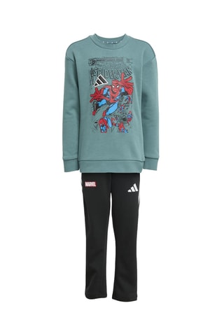 Felpa e pantaloni Spider-Man Avengers Marvel - Verde e nero