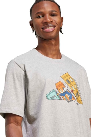T-shirt regular Doodle Hunt Skate - Gris clair
