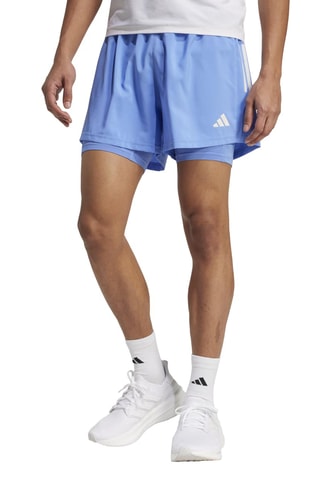Short de running 2-en-1 taille haute Own the Run - Ciel