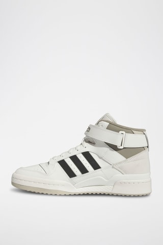 Chaussures montantes de basketball en cuir Forum Mid - Blanc