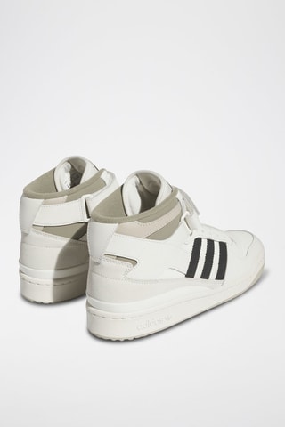 Chaussures montantes de basketball en cuir Forum Mid - Blanc