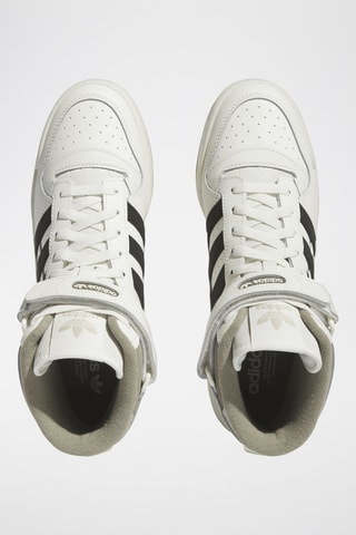 Chaussures montantes de basketball en cuir Forum Mid - Blanc