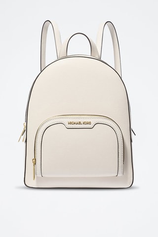 Mochila de piel Jaycee - Crema