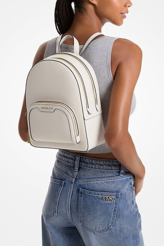 Mochila de piel Jaycee - Crema