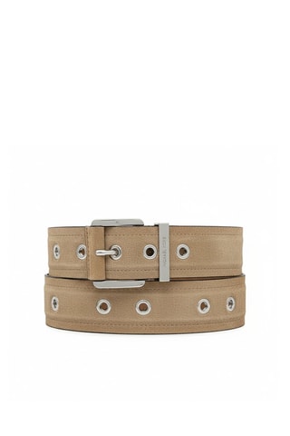 Cinturón de piel - Beige