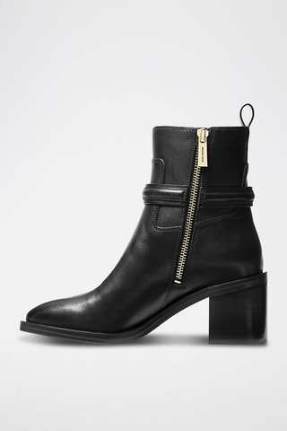 Botines de piel Mindyblock - Negro