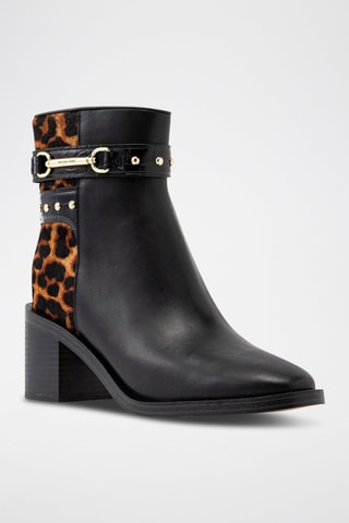 Botines de piel - Negro