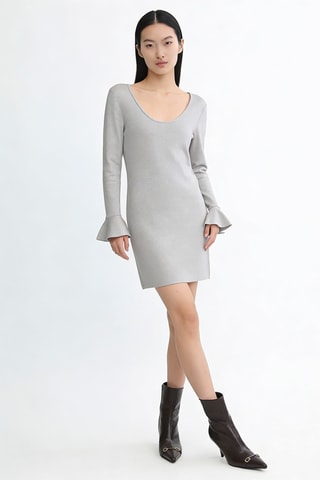 Vestido recto - Gris claro