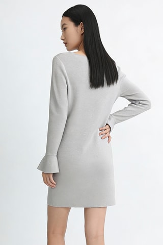 Vestido recto - Gris claro
