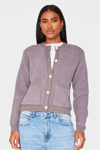 Casaco de malha - Cinzento - Pretty Little Thing