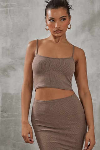Crop top - Castanho