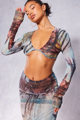 Crop top - Azul-celeste