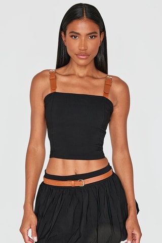Crop top - Preto - Pretty Little Thing