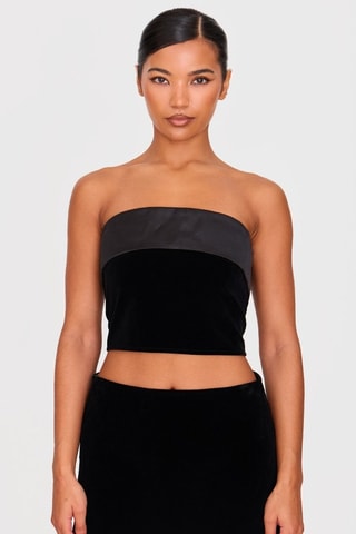 Crop top caicai - Preto - Pretty Little Thing