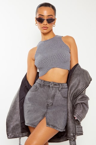Crop top - Antracite