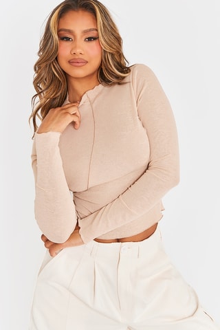 Top - Camel mesclado