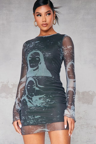 Vestido justo - Azul