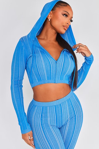 Sweat curto - Azul