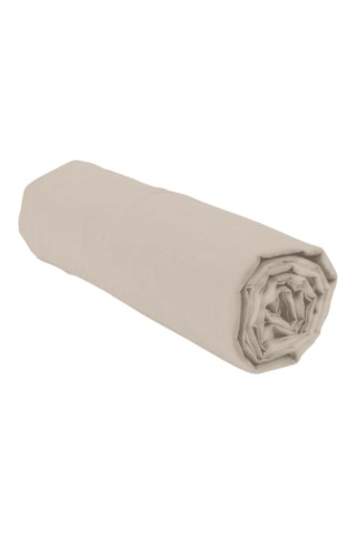 Lençol-capa em algodão 57 fios/cm² 
Bege